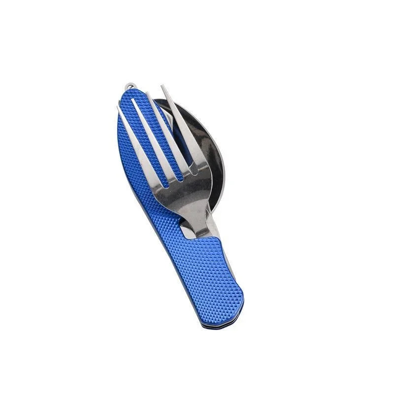 4-in-1 practical cutlery for camping and survival.