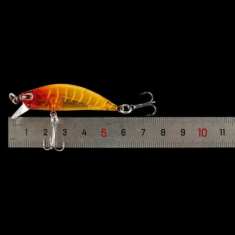 ANFS 5pcs Hard Fishing Lure Set - Minnow Baits with 3D Eyes & Tackle Box - Topwater/Mid-Water