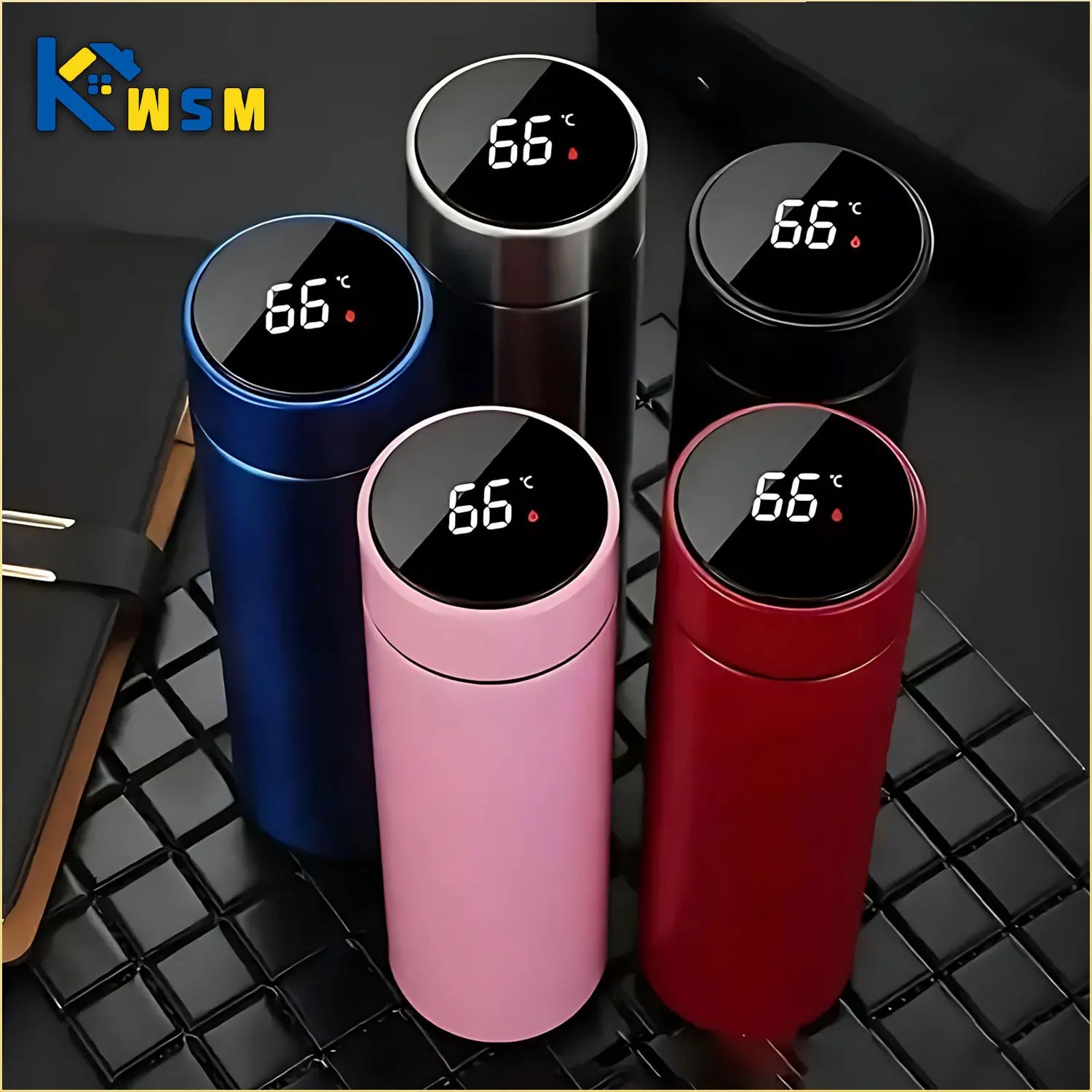 500ml thermal mug with temperature display