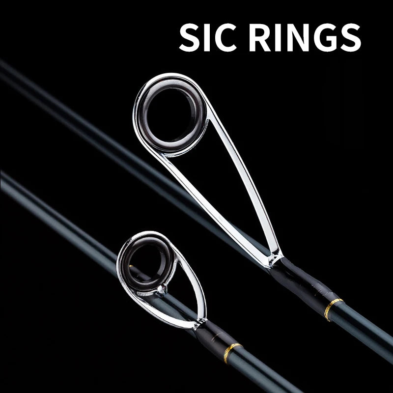 3-Piece Carbon Fiber Fishing Rod - Spinning & Casting Models - High Sensitivity Travel Rod