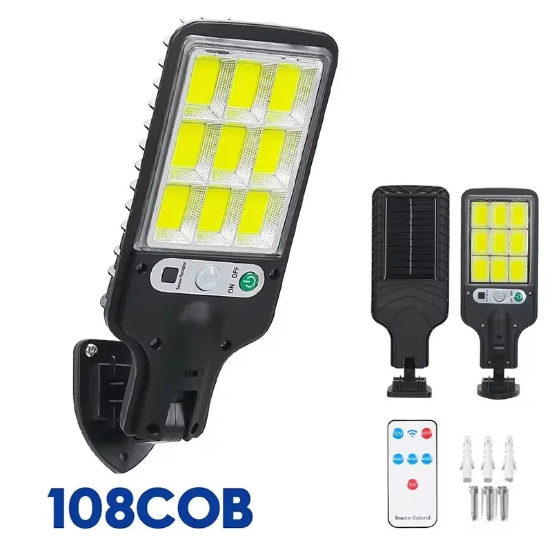 30,000LM Solar Wall Light – Motion Sensor & Remote Control