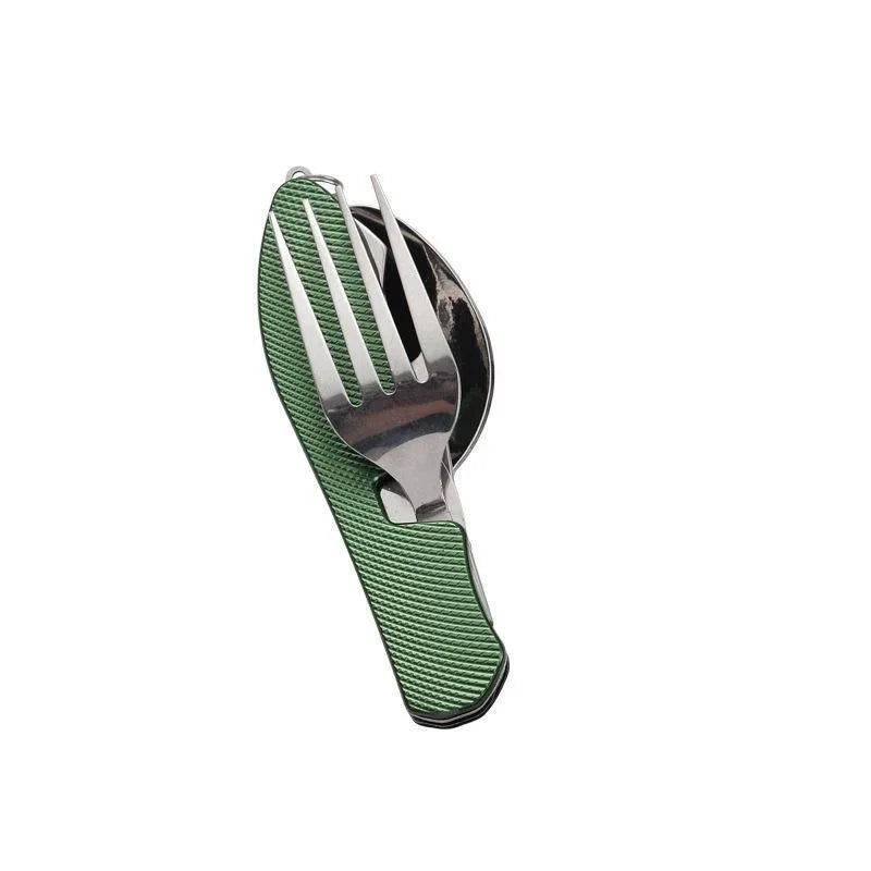 4-in-1 practical cutlery for camping and survival.