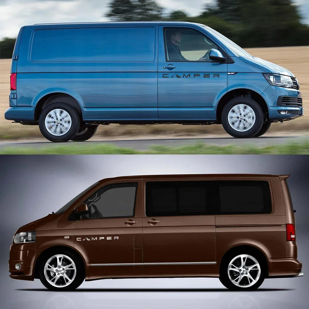 "CAMPER" Mountain Vinyl Decal