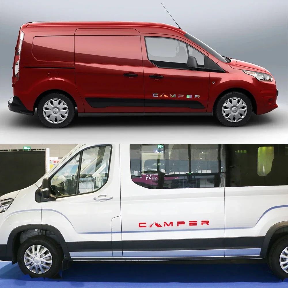 "CAMPER" Mountain Vinyl Decal