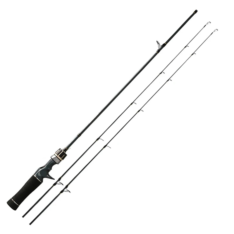 3-Piece Carbon Fiber Fishing Rod - Spinning & Casting Models - High Sensitivity Travel Rod