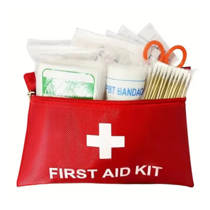 14pcs Compact First Aid Kit – Essential for Travel, Camping, and Emergencies