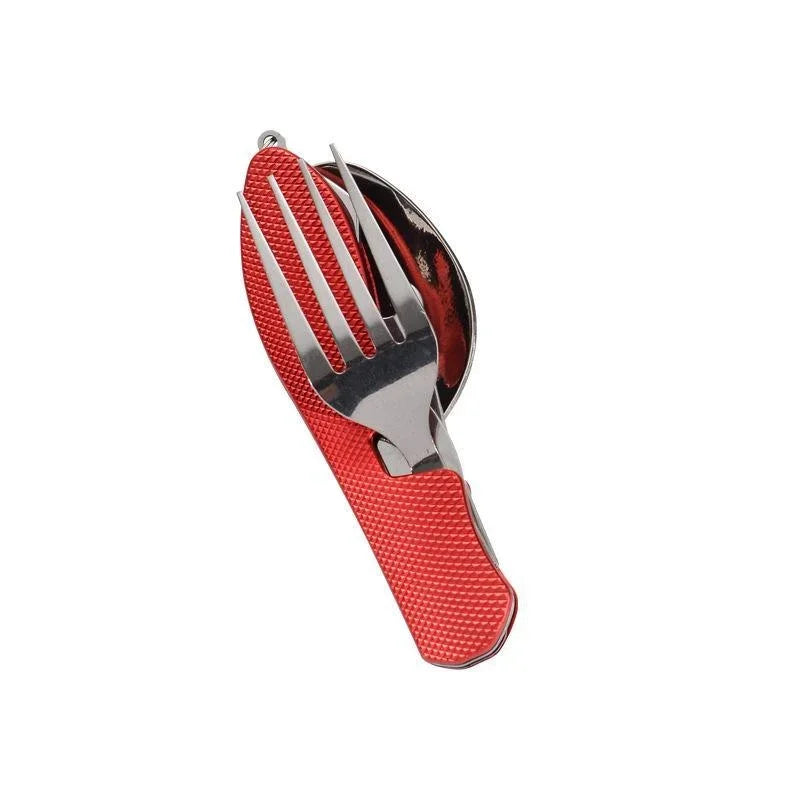 4-in-1 practical cutlery for camping and survival.