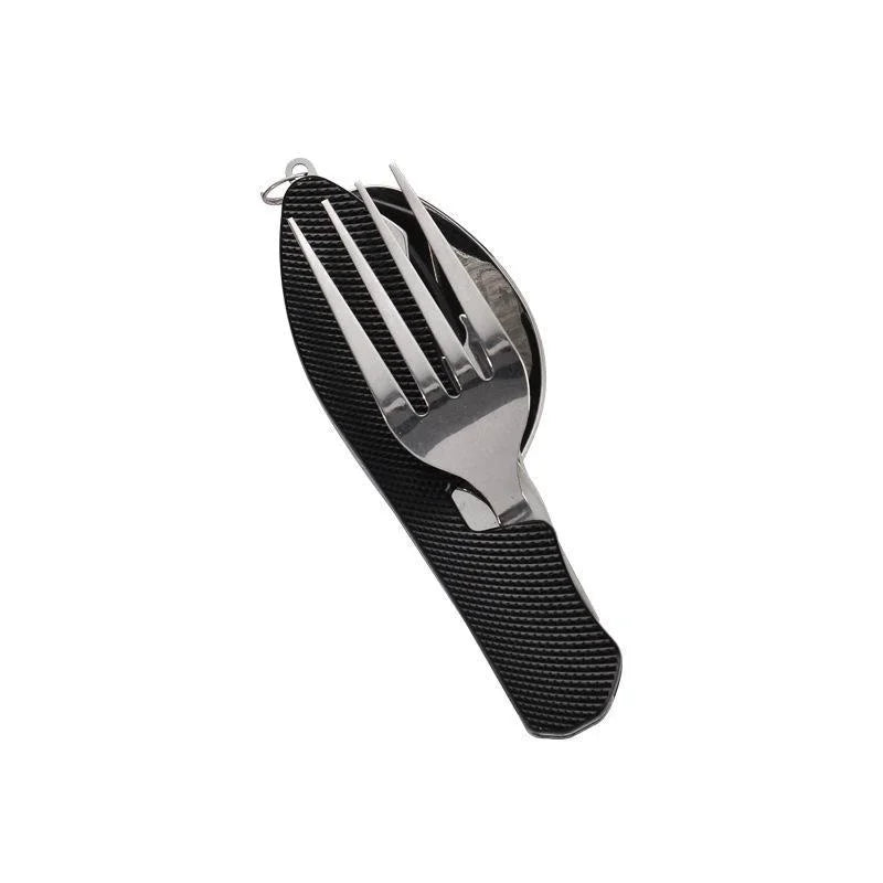 4-in-1 practical cutlery for camping and survival.