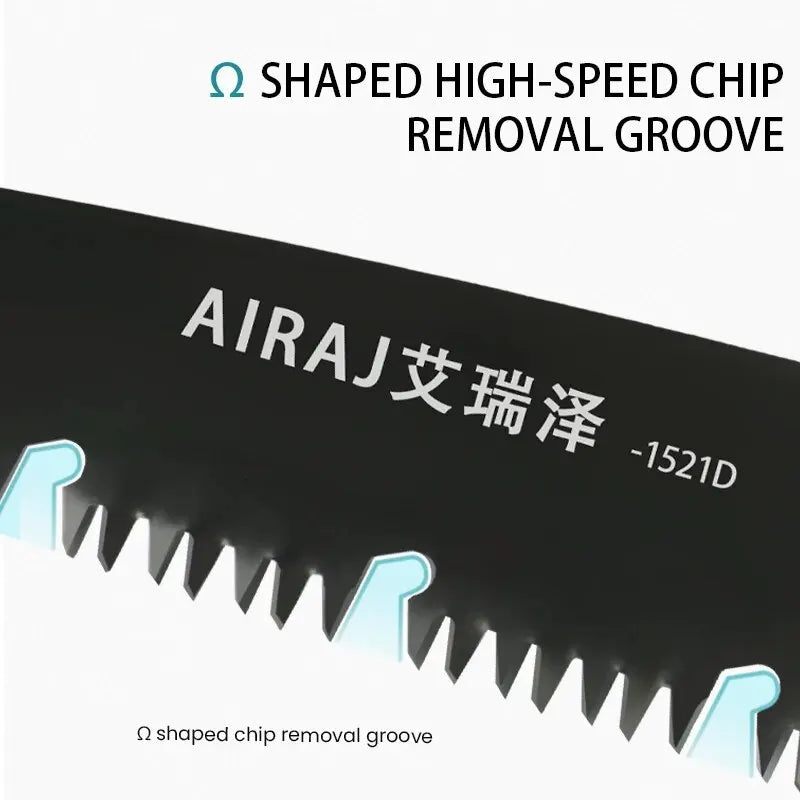 AIRAJ Professional Folding Saw – SK5 Steel Blade for Camping & Pruning